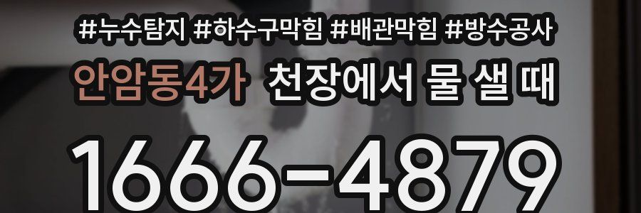 안암동4가 천장에서 물 샐 때