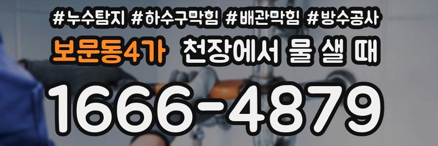 보문동4가 천장에서 물 샐 때