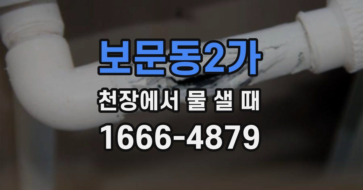보문동2가 천장에서 물 샐 때
