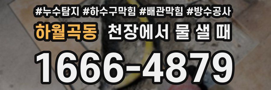 하월곡동 천장에서 물 샐 때