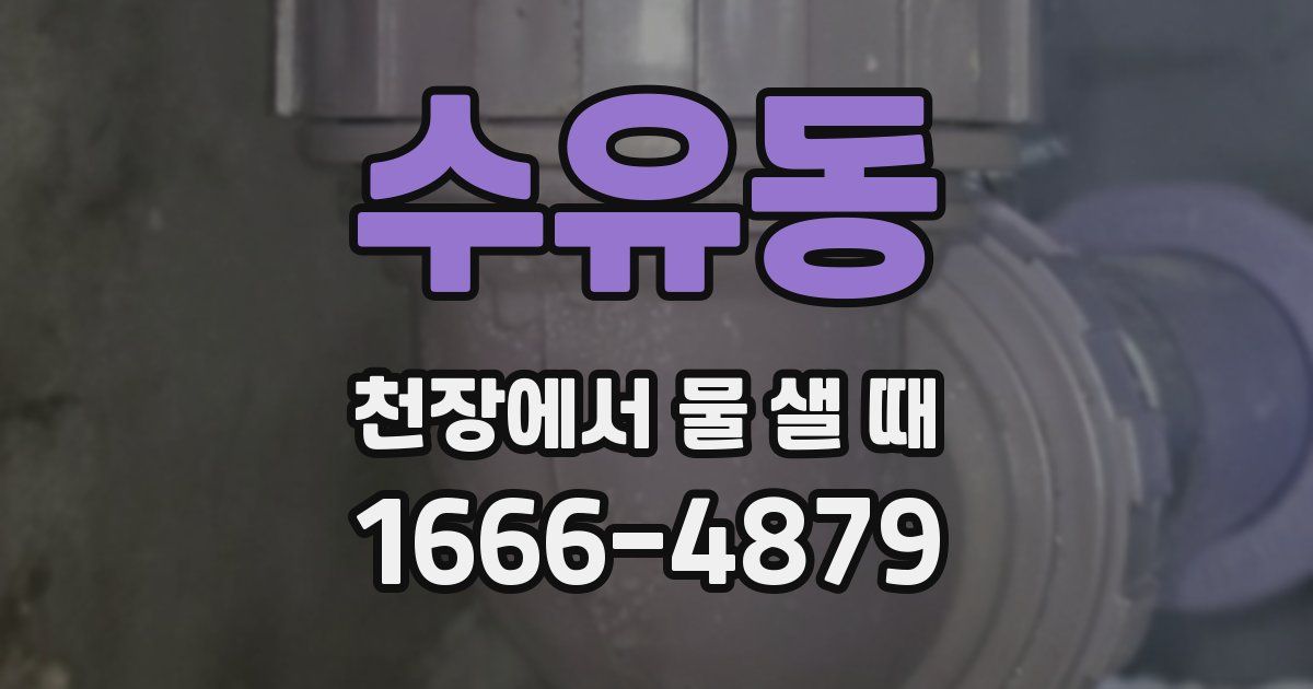 수유동 천장에서 물 샐 때