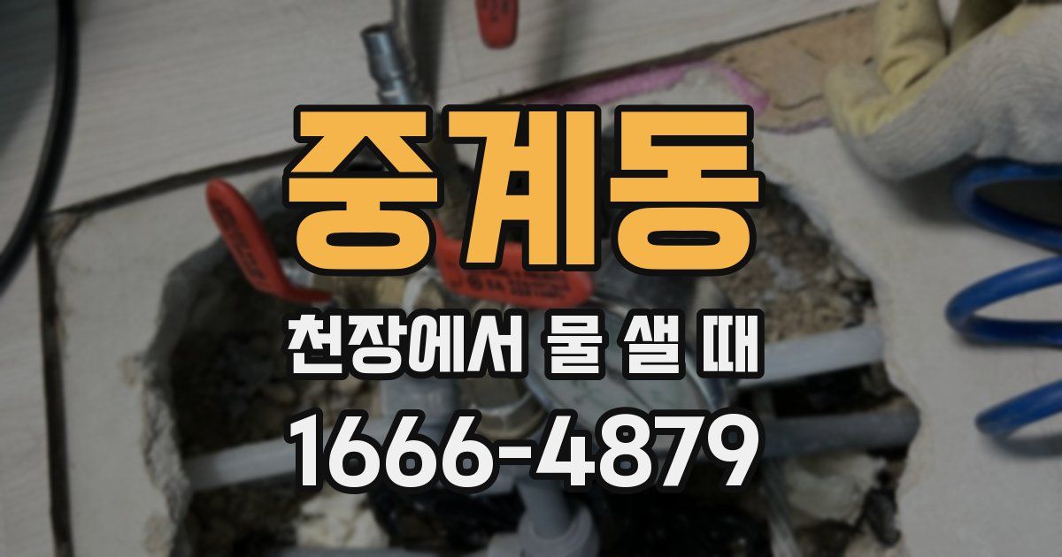 중계동 천장에서 물 샐 때