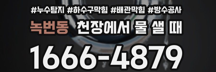 녹번동 천장에서 물 샐 때