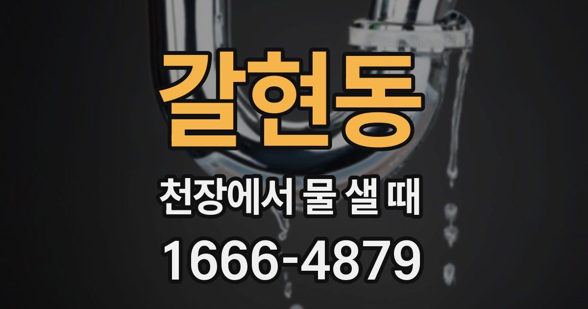 갈현동 천장에서 물 샐 때