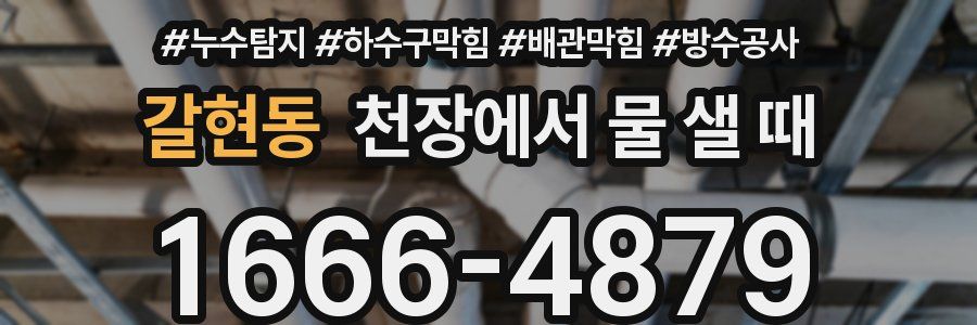 갈현동 천장에서 물 샐 때