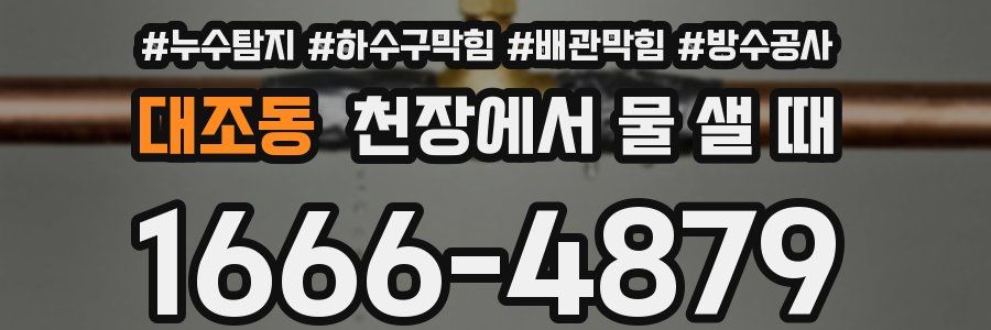 대조동 천장에서 물 샐 때