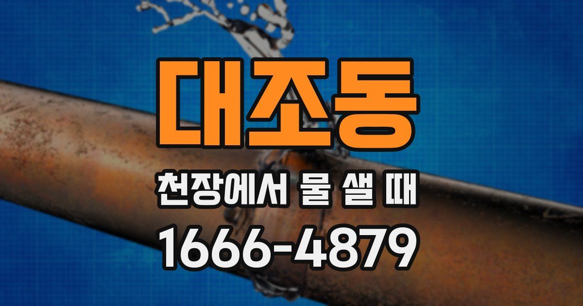 대조동 천장에서 물 샐 때