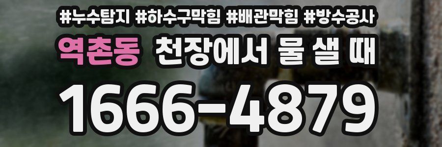 역촌동 천장에서 물 샐 때