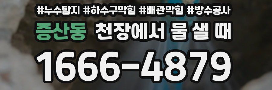 증산동 천장에서 물 샐 때