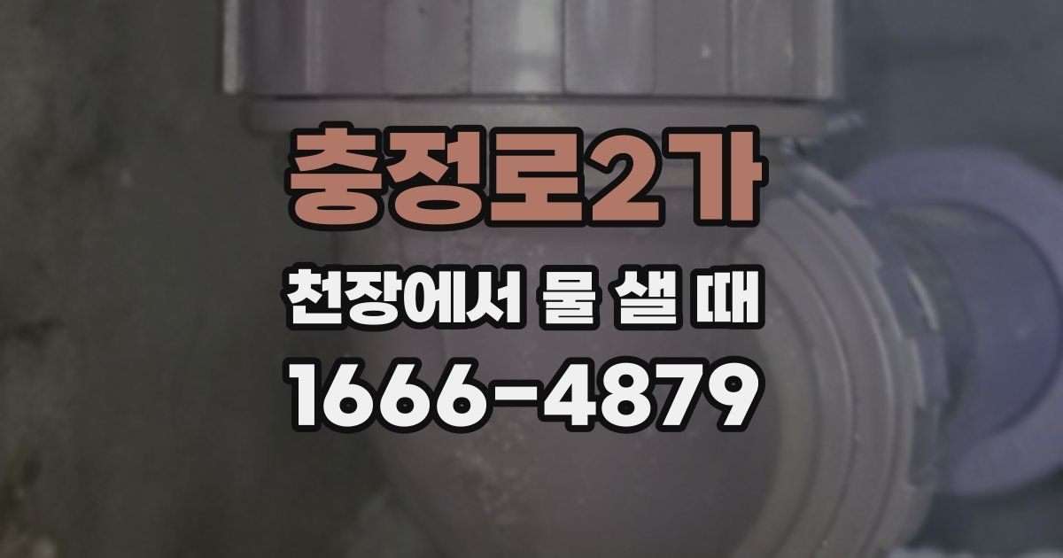 충정로2가 천장에서 물 샐 때