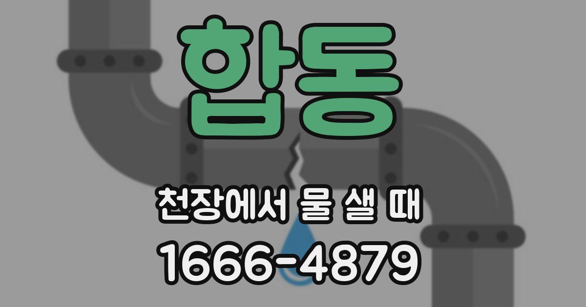 합동 천장에서 물 샐 때