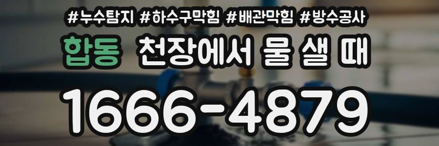합동 천장에서 물 샐 때
