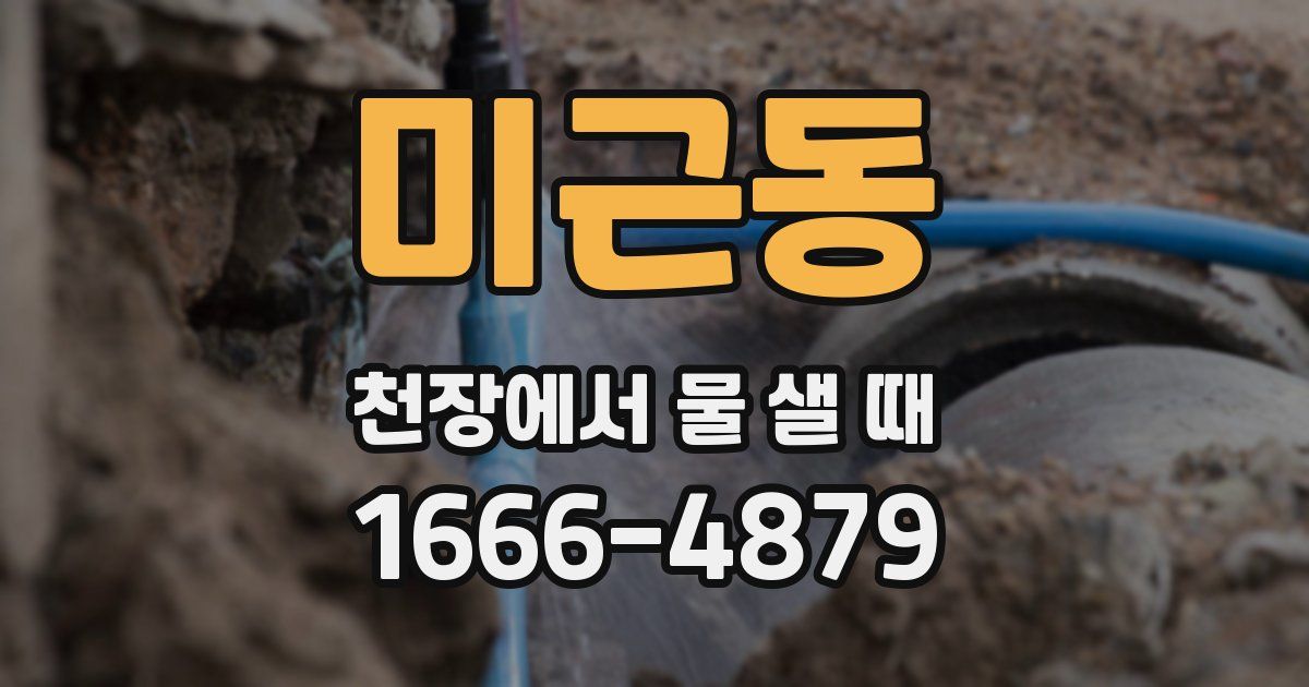 미근동 천장에서 물 샐 때