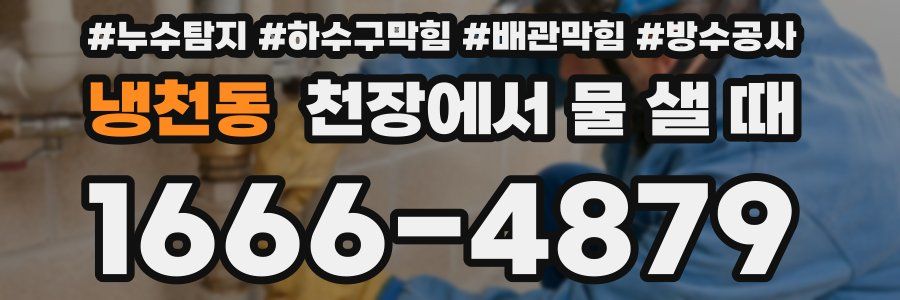냉천동 천장에서 물 샐 때