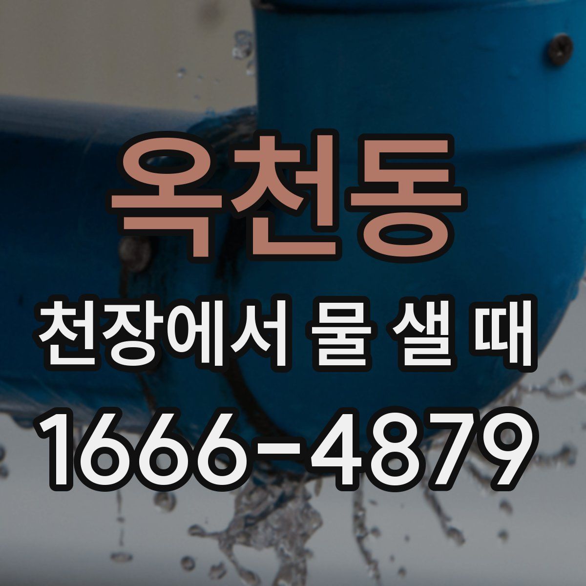 옥천동 천장에서 물 샐 때
