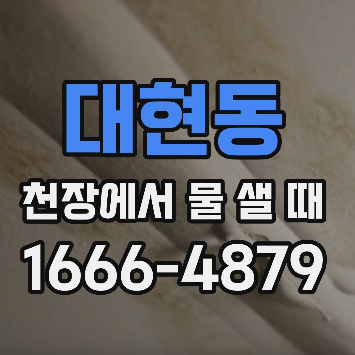 대현동 천장에서 물 샐 때