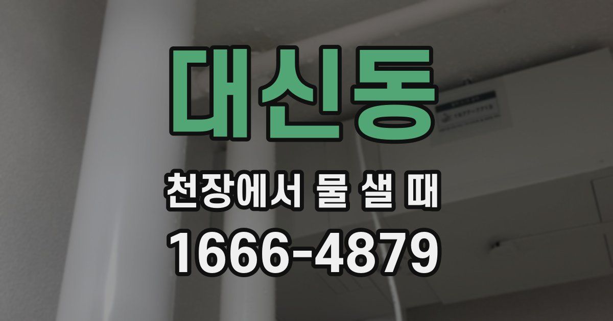 대신동 천장에서 물 샐 때