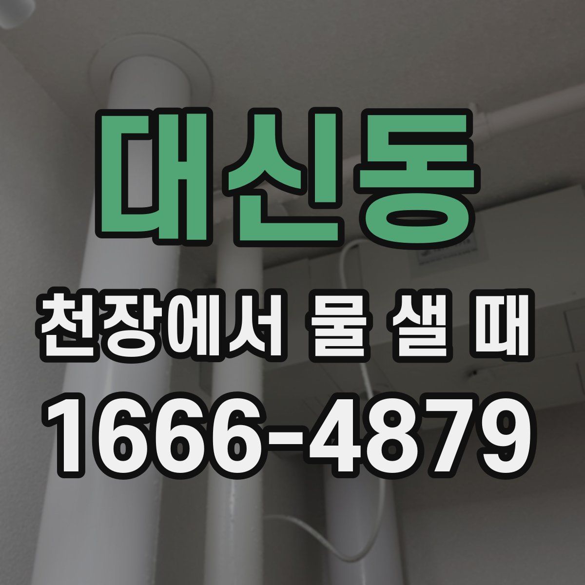 대신동 천장에서 물 샐 때