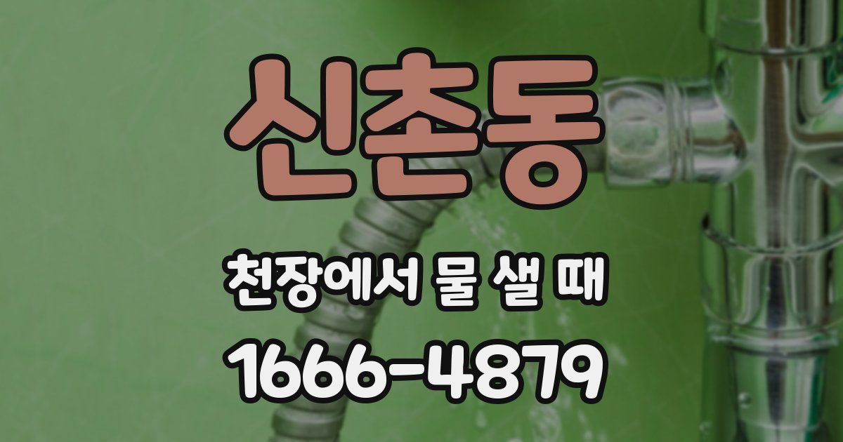 신촌동 천장에서 물 샐 때