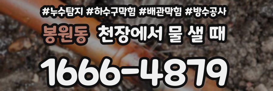 봉원동 천장에서 물 샐 때