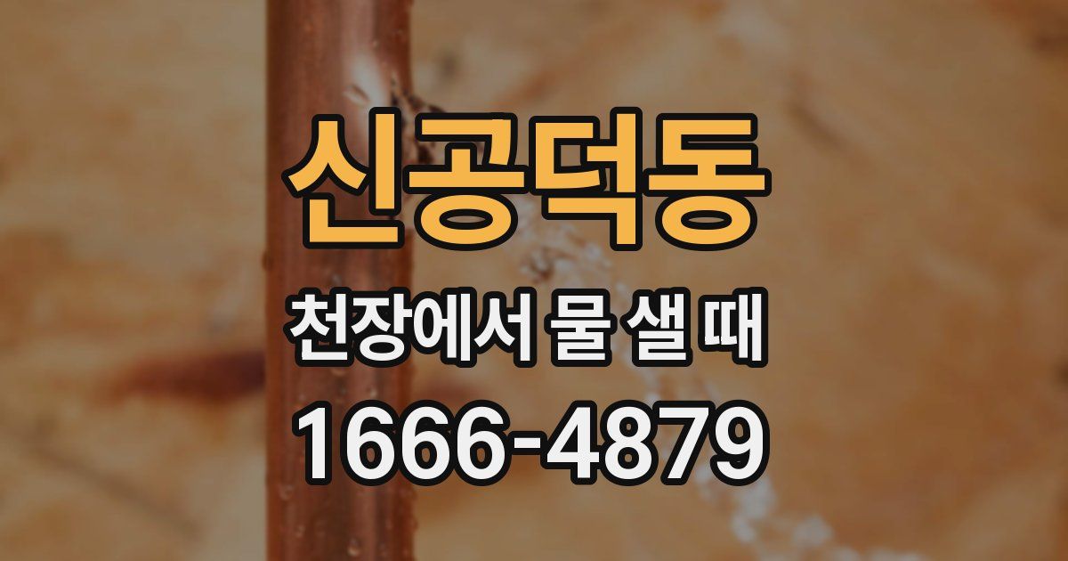 신공덕동 천장에서 물 샐 때