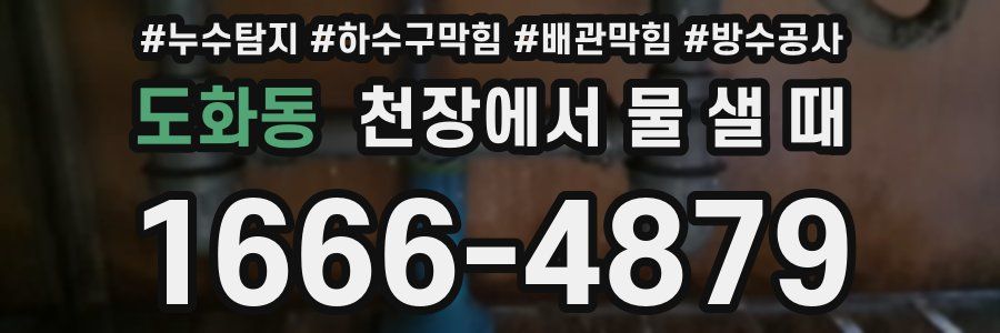 도화동 천장에서 물 샐 때