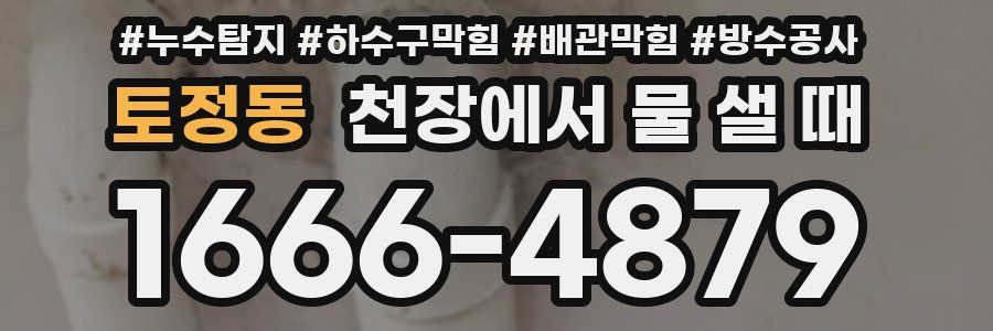 토정동 천장에서 물 샐 때
