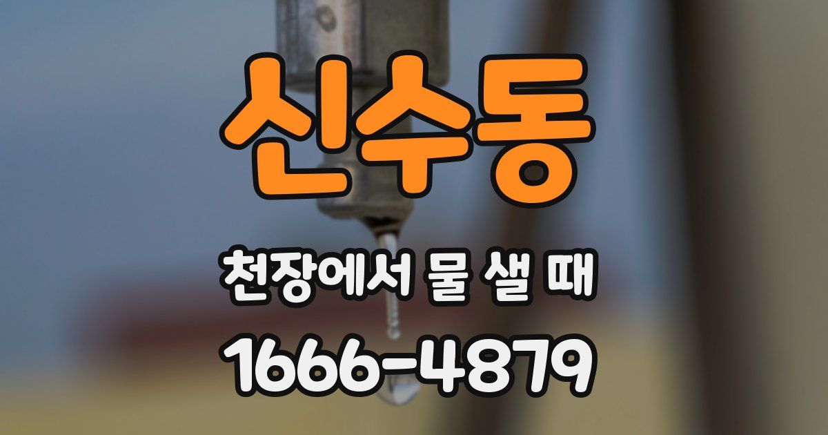 신수동 천장에서 물 샐 때