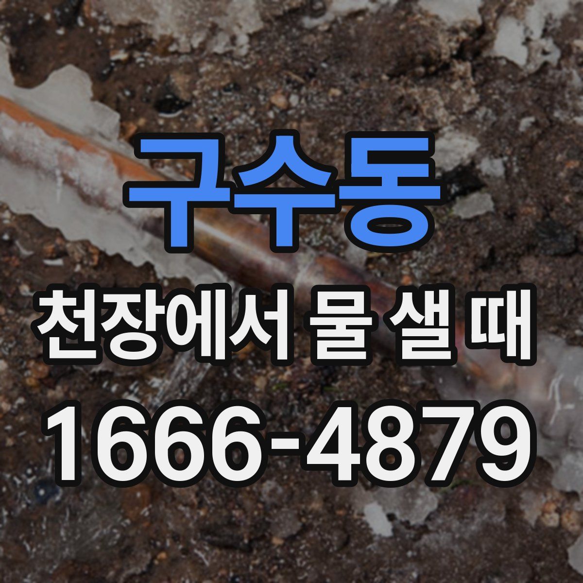 구수동 천장에서 물 샐 때