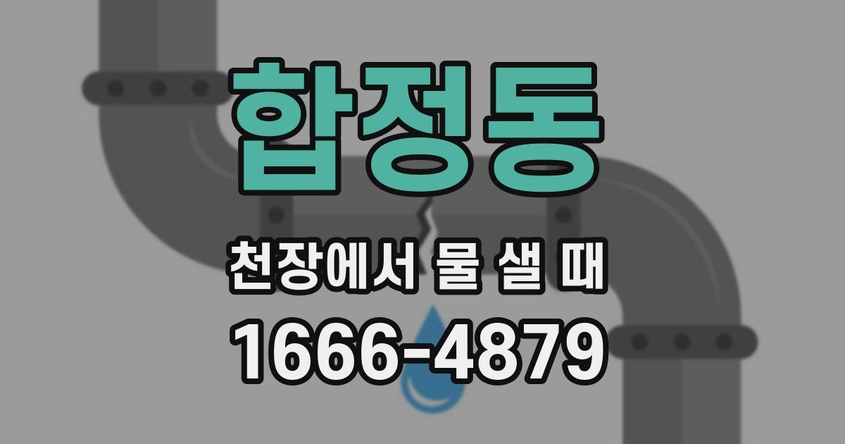 합정동 천장에서 물 샐 때