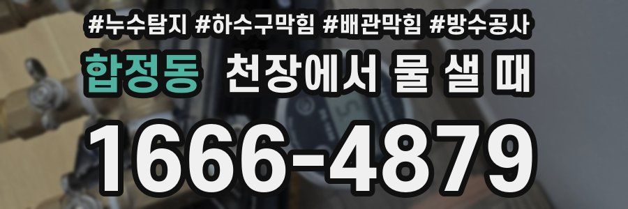 합정동 천장에서 물 샐 때