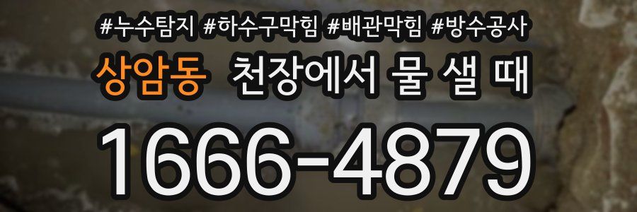 상암동 천장에서 물 샐 때