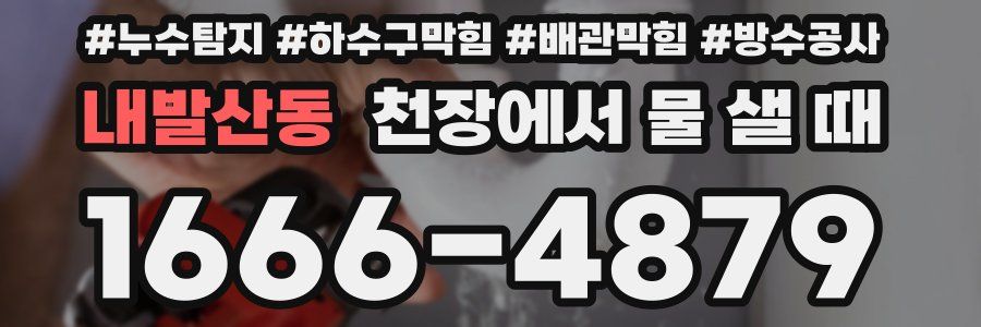 내발산동 천장에서 물 샐 때