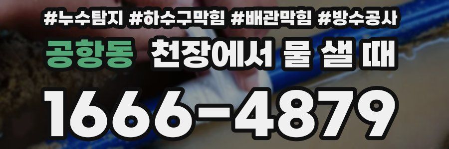 공항동 천장에서 물 샐 때