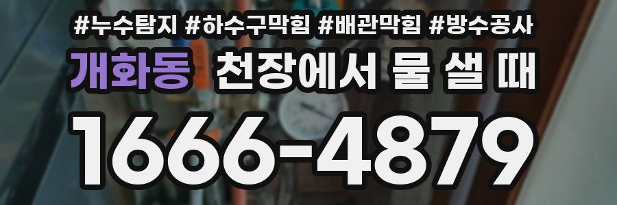 개화동 천장에서 물 샐 때