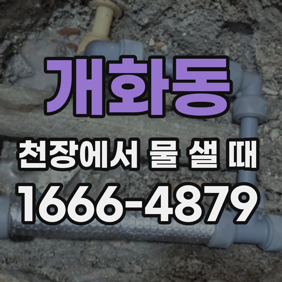 개화동 천장에서 물 샐 때