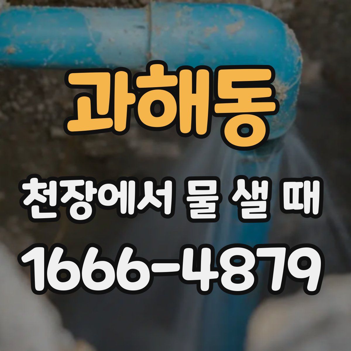 과해동 천장에서 물 샐 때