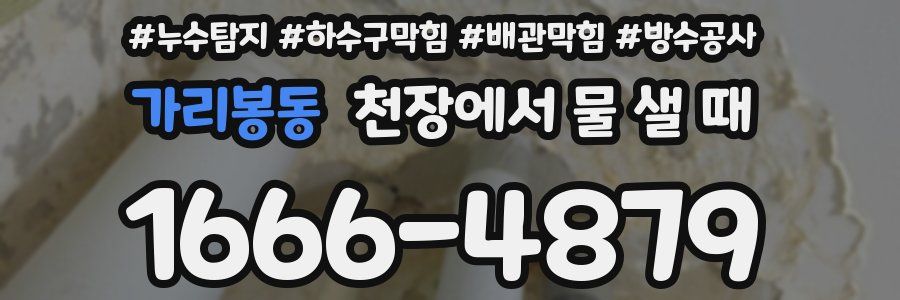 가리봉동 천장에서 물 샐 때