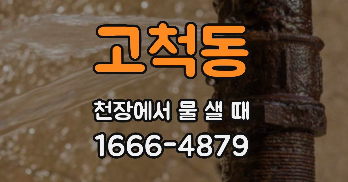 고척동 천장에서 물 샐 때