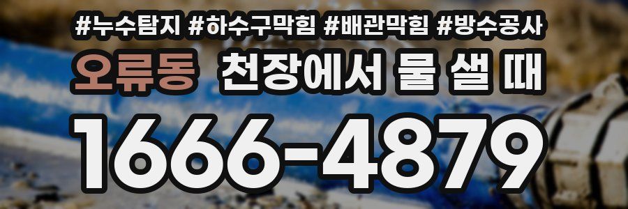 오류동 천장에서 물 샐 때