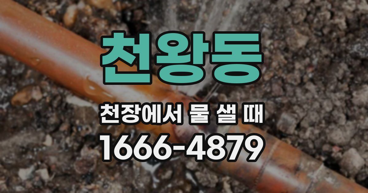 천왕동 천장에서 물 샐 때