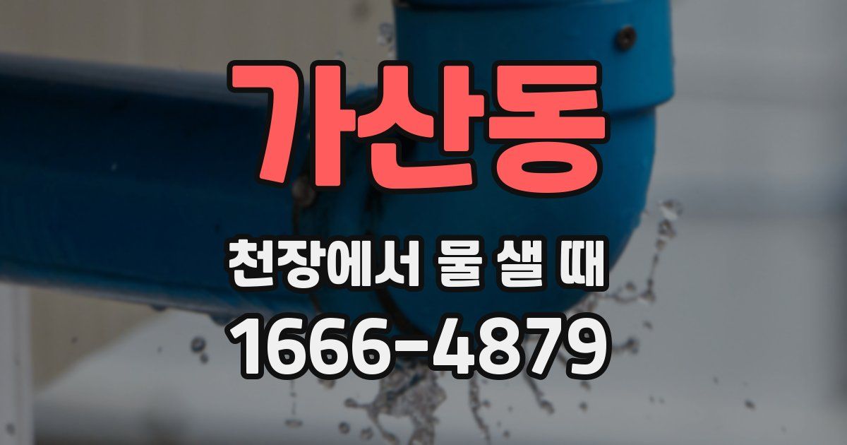 가산동 천장에서 물 샐 때