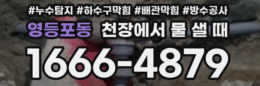영등포동 천장에서 물 샐 때
