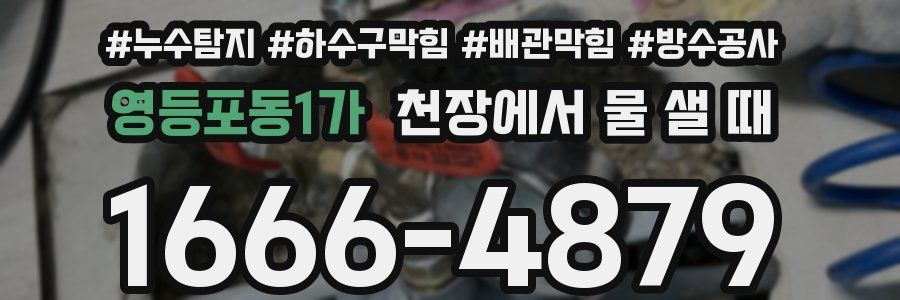 영등포동1가 천장에서 물 샐 때