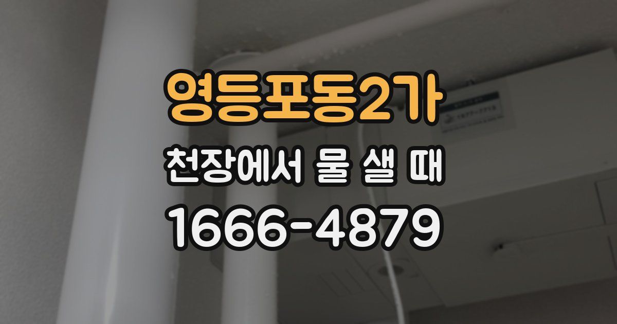영등포동2가 천장에서 물 샐 때