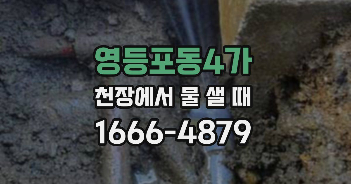 영등포동4가 천장에서 물 샐 때