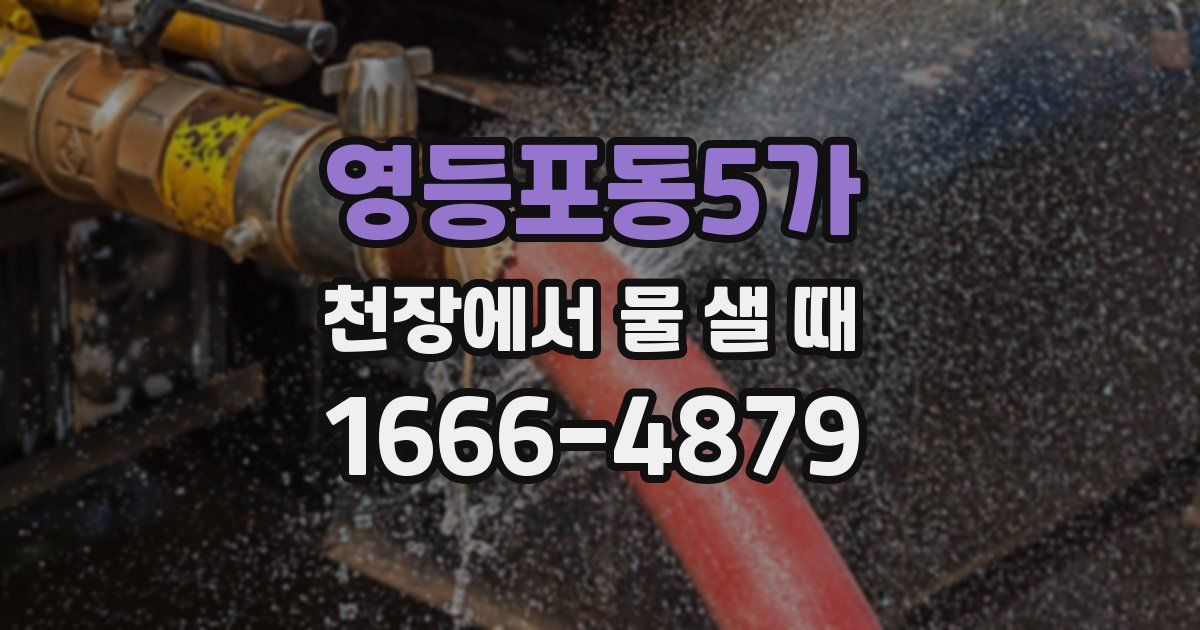 영등포동5가 천장에서 물 샐 때