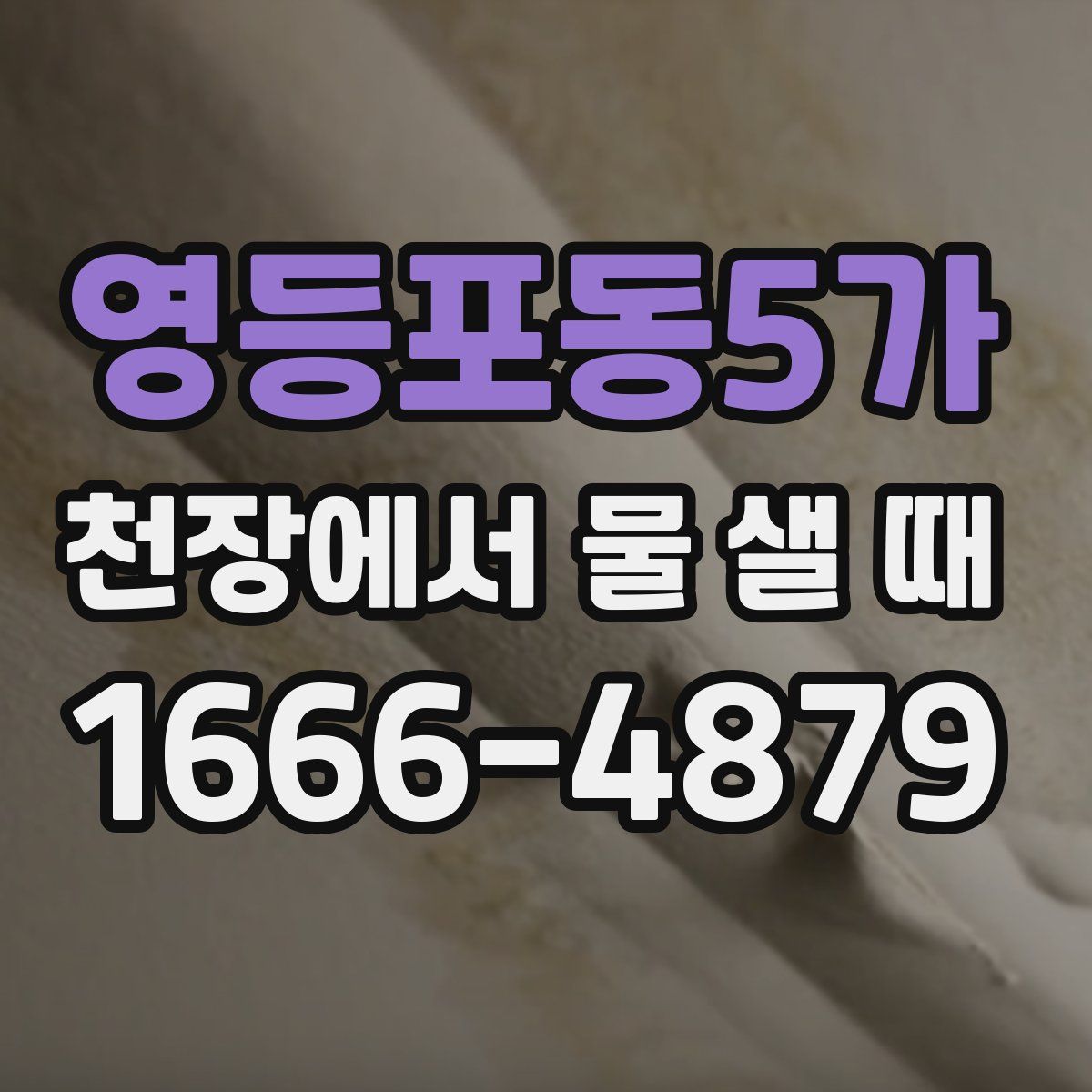 영등포동5가 천장에서 물 샐 때