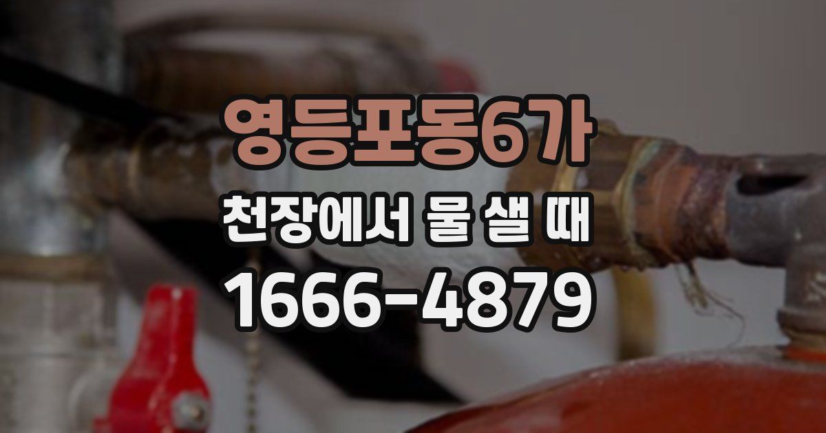 영등포동6가 천장에서 물 샐 때