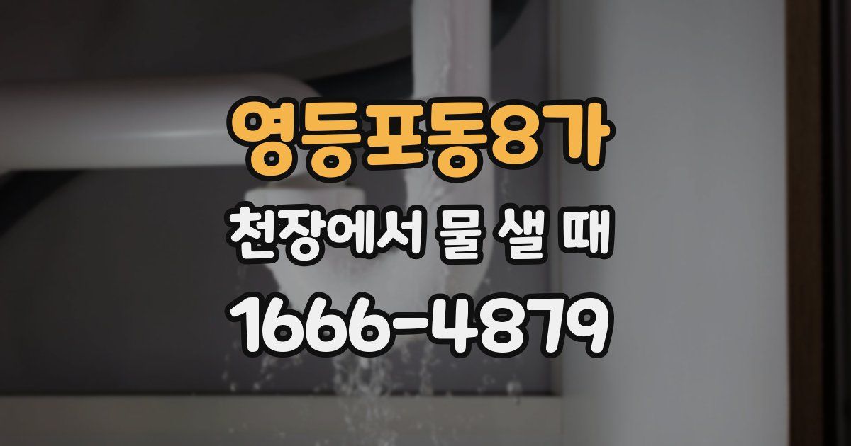 영등포동8가 천장에서 물 샐 때